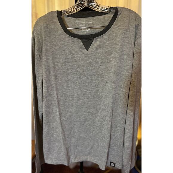 THE WHITE COMPANY LONDON Long Sleeve Cotton‎ Pajama Set Qatar Airways Grey Med - Picture 1 of 4